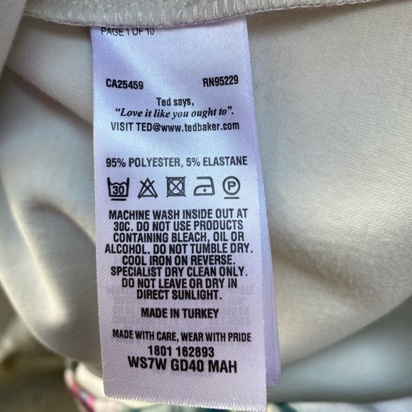 Ted Baker Pastel Succulent Mini Skater Dress 0 - Picture 11 of 16